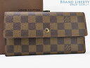 【未使用】ルイヴィトン　LOUIS VUITTON　ダミエ　ポルトフォイユ インターナショナル　三つ折り長財布　N61217　【中古】