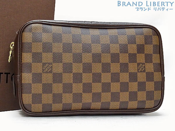 【新品同様】ルイヴィトン　LOUISVUITTON　ダミエ　トゥルーストワレット　セカンドバッグ　クラッチバッグ　化粧ポーチ　小物入れ　N47623　【中古】