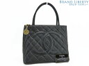 【外超美品】シャネル CHANEL ヴィンテージ ココマーク キャビアスキン 復刻トート トートバッグ ハンドバッグ ブラック ゴールド金具 グレインドカーフス...