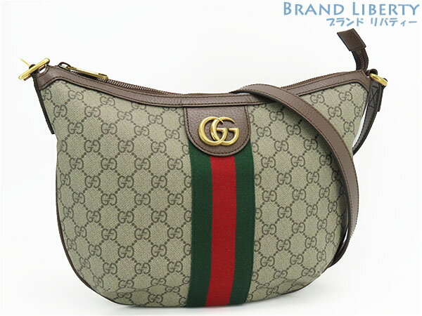 Rakuten - 【新古品】グッチ　GUCCI　オフィディア　GGスプリーム　シェリーライン　斜め掛け ショルダーバッグ　メッセンジャーバッグ　ベージュ ダークブラウン　598125　【中古】