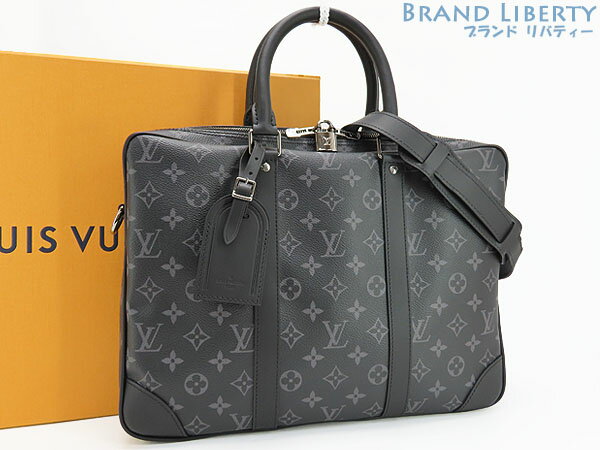 【新古品】ルイヴィトン　LOUIS VUITTON　モノグラム エクリプス　ポルト ドキュマン ヴォワヤージュ PDV　2WAY ビジネスバッグ　ブリーフケース　書類かばん　ブラック　M46457　【中古】