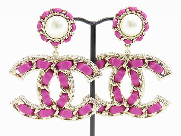 【レア超美品】シャネル　CHANEL　ココマーク　ラインストーン　パール　スイング...