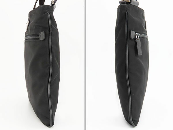 【美品】プラダ　PRADA　ナイロン　斜め掛け ショルダーバッグ　フラット メッセン...