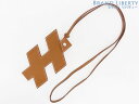 【超美品】エルメス HERMES Hタグ フォンホルダー フォンケース フォンポーチ ストラップ付 携帯カバー アイフォン スマホ ゴールド ブラウン ヴォーエ...