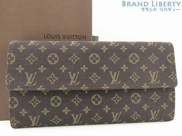 【新古品】ルイヴィトン LOUIS VUITTON モノグラム ミニ ラン ポルトフォイユ サラ 二つ折り長財布 エベヌ M95234 【中古】