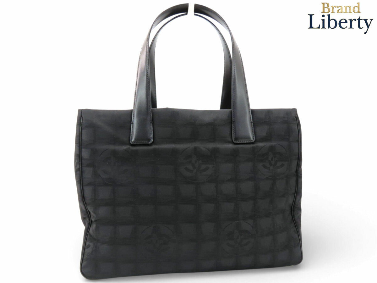 乐天商城 - 【新品同様】シャネル CHANEL ニュートラベルライン トートMM トートバッグ ショルダーバッグ ブラック ナイロン レザー A15991　【中古】