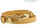【美品】ルイヴィトン LOUIS VUITTON ヌメ革 調整可能 ショルダーストラップ ベージュ ゴールド 【中古】