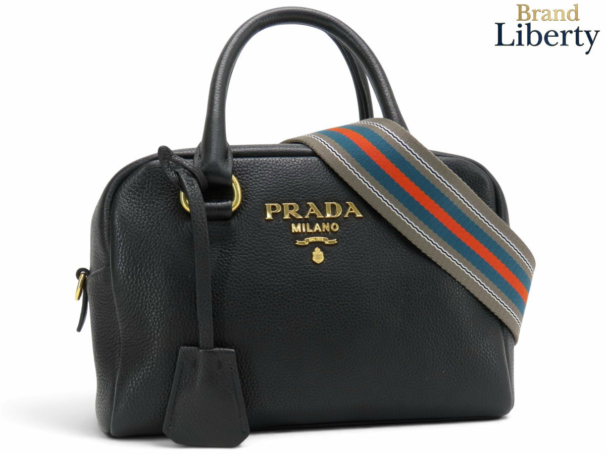 PRADA プラダ　レザートートバッグ　ボストンバック オトナ可愛い♡】Prada ミディアム レザートート (PRADA/トートバッグ
