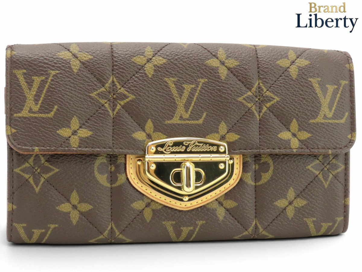 【新品同様】ルイヴィトン LOUIS VUITTON モノグラム ポルトフォイユ サラ エトワール 二つ折り長財布 ダークブラウン PVC レザー M66556 【中古】