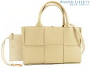 【未使用】ボッテガ ヴェネタ BOTTEGA VENETA マキシ イントレチャート ミニ アルコ 2WAY トートバッグ ハンドバッグ ポーチ付き ポリッジ ...