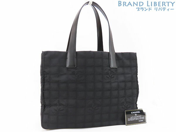 【ほぼ新品】シャネル CHANEL ニュートラベルライン トートMM トートバッグ ショルダーバッグ ブラック ナイロン レザー A15991 【中古】