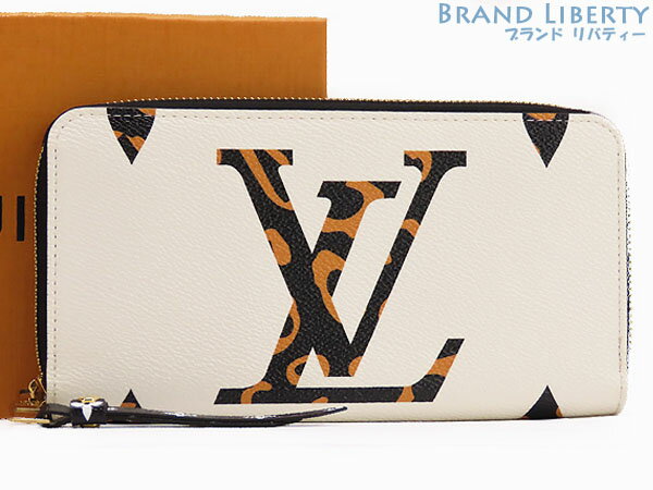 【レア未使用】ルイヴィトン　LOUIS VUITTON　モノグラム ジャイアント ジャングル　　ジッピーウォレット　ラウンドファスナー長財布　イヴォワール アイボリー　M44745　【中古】