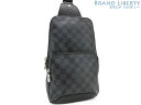 【美品】ルイヴィトン LOUIS VUITTON ダミエ グラフィット アヴェニュー スリングバッグ ボディバッグ バムバッグ ショルダーバッグ ブラック N4...