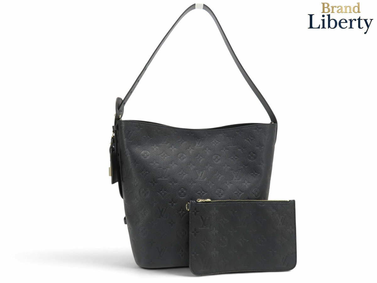女士包 - 【未使用】ルイヴィトン LOUIS VUITTON モノグラム アンプラント オール イン GM ショルダーバッグ ハンドバッグ バケットバッグ ポーチ付き ノワール ブラック レザー M13044　【中古】