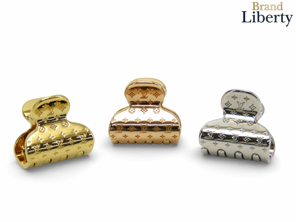 Rakuten - 【ほぼ新品】ルイヴィトン LOUIS VUITTON アクセソワール シュブ ナノグラム PM ヘアーアクセサリー ミニ ヘアクリップ 髪留め スリーカラー ゴールド ピンクゴールド シルバー M68940　【中古】
