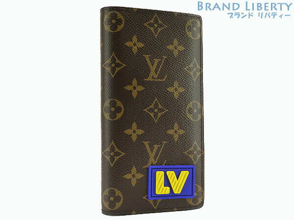 【新品同様】ルイヴィトン　LOUIS VUITTON　モノグラム　ポルトフォイユ ブラザ NM　ラバーパッチ　二つ折り長財布　M80523　【中古】