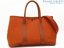【レア美品】エルメス HERMES ガーデンパーティTPM 2WAY トートバッグ ハンドバッグ ショルダーバッグ ポティロン オレンジ トワルオフィシエ レザ...