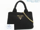 【レア美品】プラダ PRADA CANAPA カナパ ミニ 2WAY ミニハンドバッグ ショルダー トートバッグ ストラップ付き NERO ブラック コットンキャンバス 1BA038 【中古】