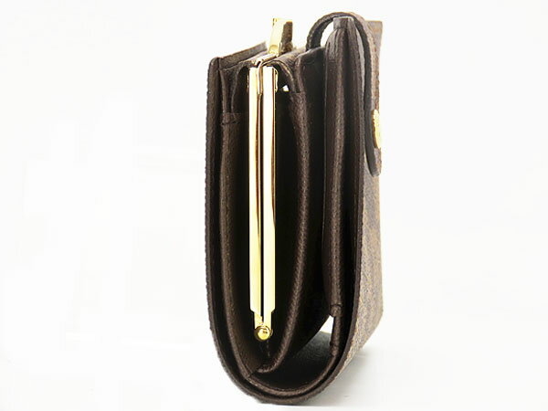 【未使用】ルイヴィトン　LOUIS VUITTON　ダミエ　ポルトモネ ビエ ヴィエノワ　二つ折り がま口財布　コンパクト財布　ダークブラウン　N61664　【中古】
