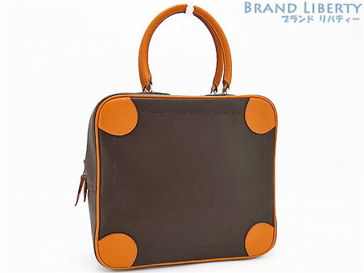 【超美品】エルメス HERMES オムニバス PM ハンドバッグ ミニボストンバッグ ダークブラウン オレンジ ヴォーエプソン □I 【中古】 【超美品】エルメス HERMES オムニバス PM ハンドバッグ ミニボストンバッグ ダークブラウン オレンジ ヴォーエプソン □I 【中古】