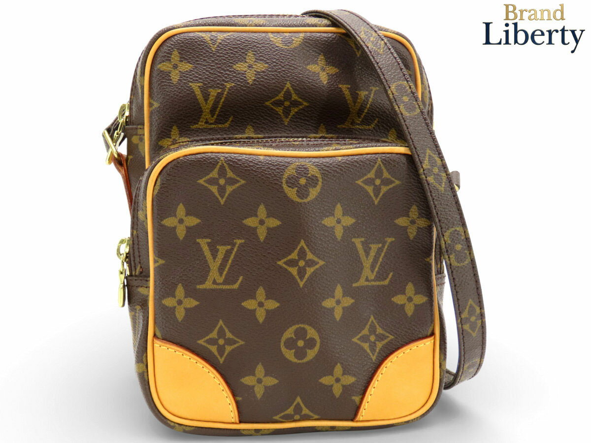 乐天商城 - 【美品】ルイヴィトン LOUIS VUITTON モノグラム アマゾン 斜め掛けショルダーバッグ ポーチ ポシェット ダークブラウン PVC レザー M45236　【中古】