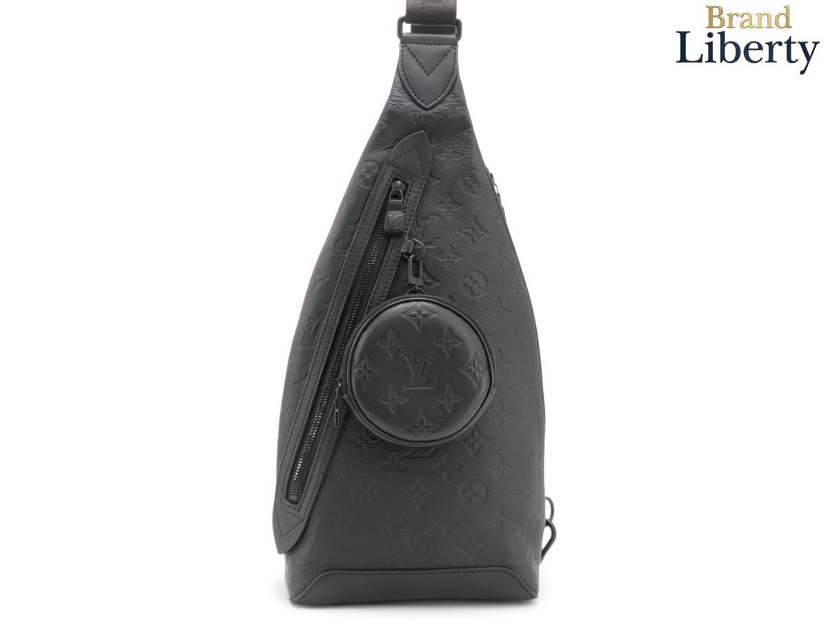 樂天商城 - 【新品同様】ルイヴィトン LOUIS VUITTON モノグラム シャドウ デュオ スリングバッグ ボディバッグ バムバッグ ショルダーバッグ ブラック カーフレザー M21890　【中古】