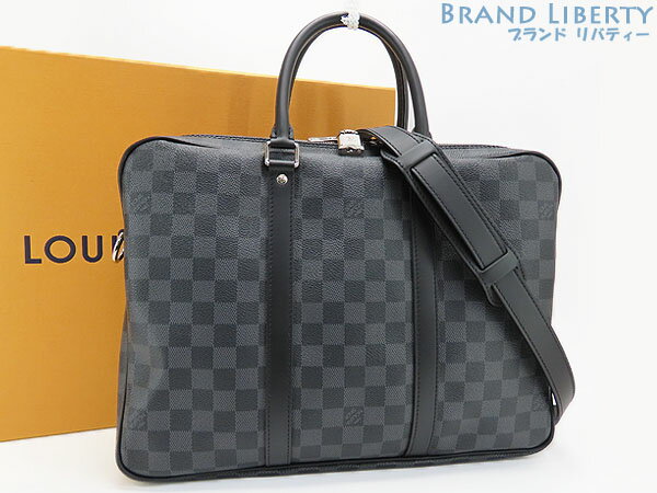 【未使用】ルイヴィトン　LOUIS VUITTON　ダミエグラフィット　PDV PM　ポルト ドキュマン ヴォワヤージュ　2WAY ビジネスバッグ　ブリーフケース　書類かばん　ブラック　N41478　【中古】