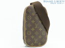 【ほぼ新品】ルイヴィトン LOUIS VUITTON モノグラム ポシェットガンジュ ボディバッグ ウエストバッグ ウエストポーチ バムバッグ ダークブラウン ...