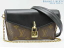 【超美品】ルイヴィトン LOUIS VUITTON モノグラム パドロック オンストラップ 2WAY チェーン ショルダーバッグ クラッチバッグ ハンドバッグ ...