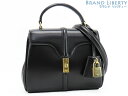 【超美品】セリーヌ CELINE ミニ 16 セーズ 2WAY ハンドバッグ ショルダーバッグ ポシェット ショルダーポーチ ブラック カーフレザー ラムレザー...