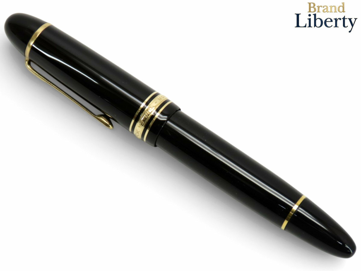 乐天商城 - 【ほぼ新品】モンブラン MONT BLANC マイスターシュテュック 149 万年筆 なで肩 ヴィンテージ ブラック ゴールド金具 ペン先14C AU585 10577　【中古】