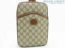 【未使用】グッチ GUCCI GGスプリーム インターロッキングG スリングバッグ ボディバッグ バムバッグ ショルダーバッグ ベージュ ダークブラウン PVC...