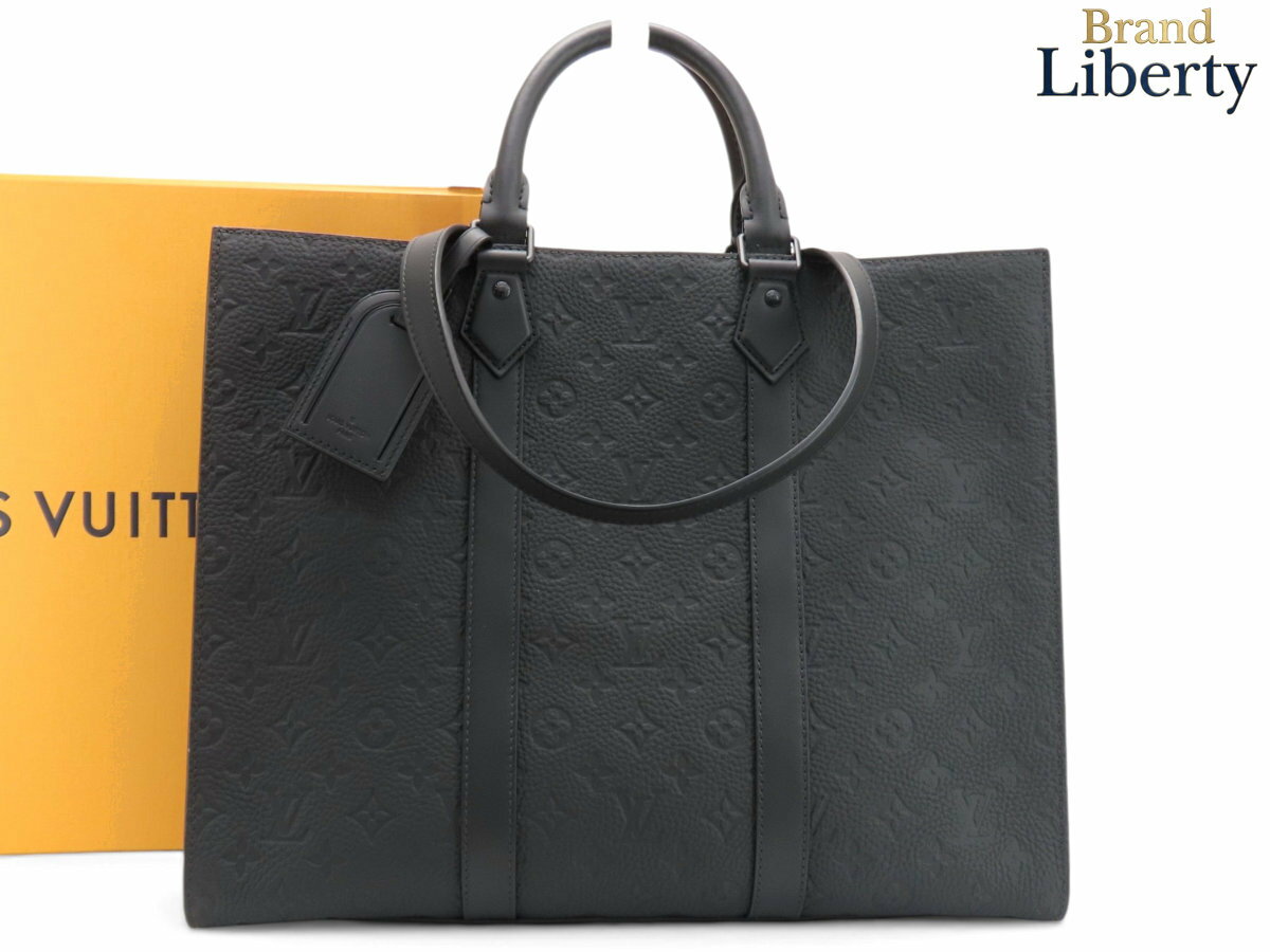 乐天商城 - 【新古品】ルイヴィトン LOUIS VUITTON モノグラム トリヨン サックプラ 24H 2WAY トートバッグ ハンドバッグ ショルダーバッグ ブリーフケース ビジネスバッグ 書類かばん 旅行バッグ ブラック カーフレザー M24786　【中古】
