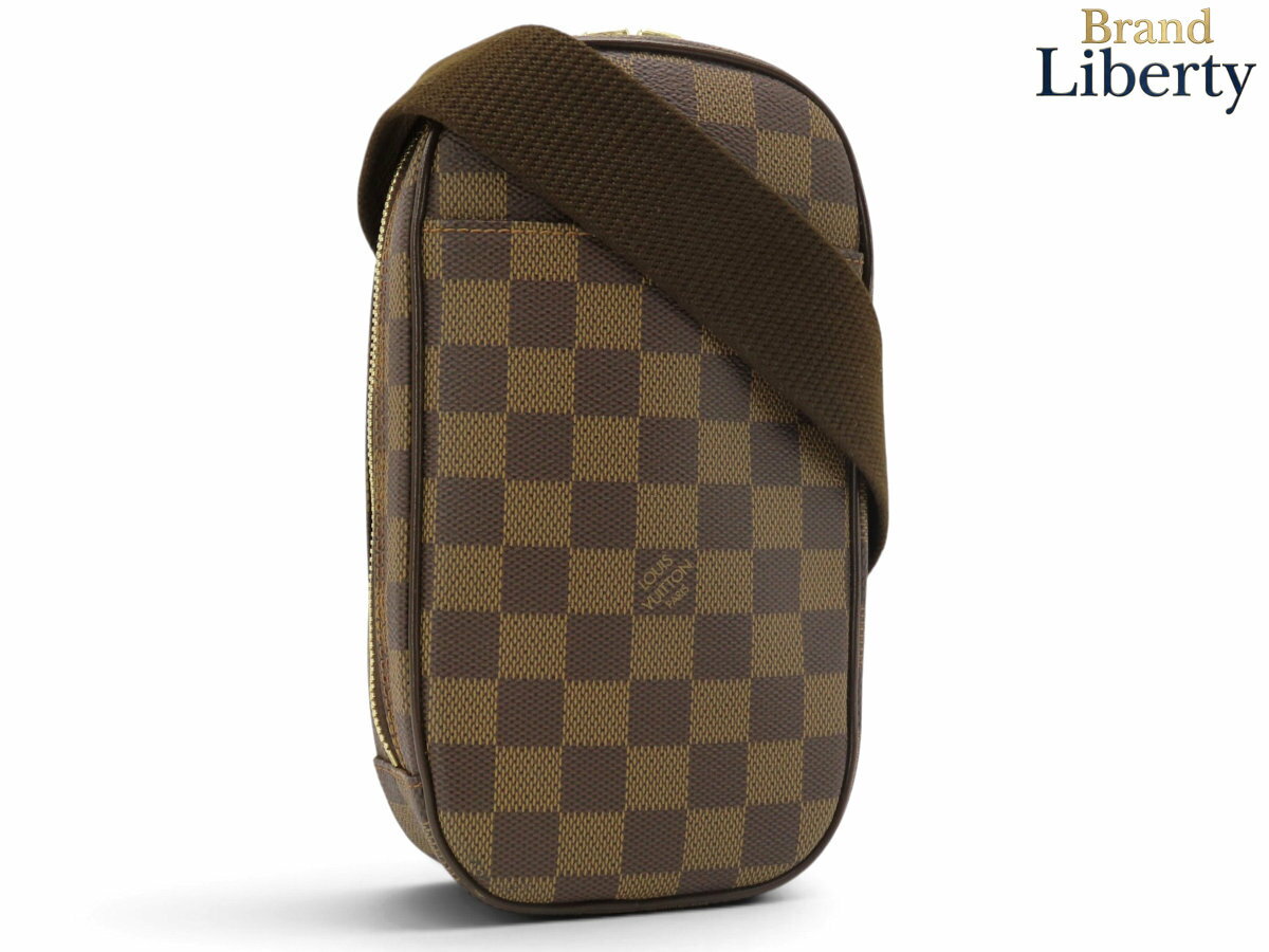 Hip Bags, Waist Bags - 【ほぼ新品】ルイヴィトン LOUIS VUITTON ダミエ ポシェット ガンジュ スペシャルオーダー SPO ボディバッグ バムバッグ ウエストバッグ ベルトバッグ ウエストポーチ ダークブラウン PVC レザー N48048 N51870　【中古】