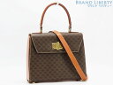 【レア美品】セリーヌ CELINE ヴィンテージ マカダム ターンロック 2WAY トップハンドルバッグ ハンドバッグ ショルダーバッグ MC1095 【中古】