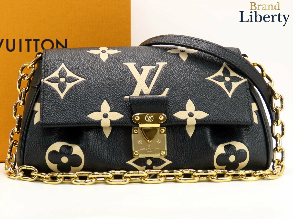 乐天商城 - 【未使用】ルイヴィトン LOUIS VUITTON バイカラーモノグラム アンプラント フェイボリット NM 2WAY チェーン ショルダーバッグ クラッチバッグ ハンドバッグ ポシェット ノワール ブラック ベージュ レザー M45859　【中古】