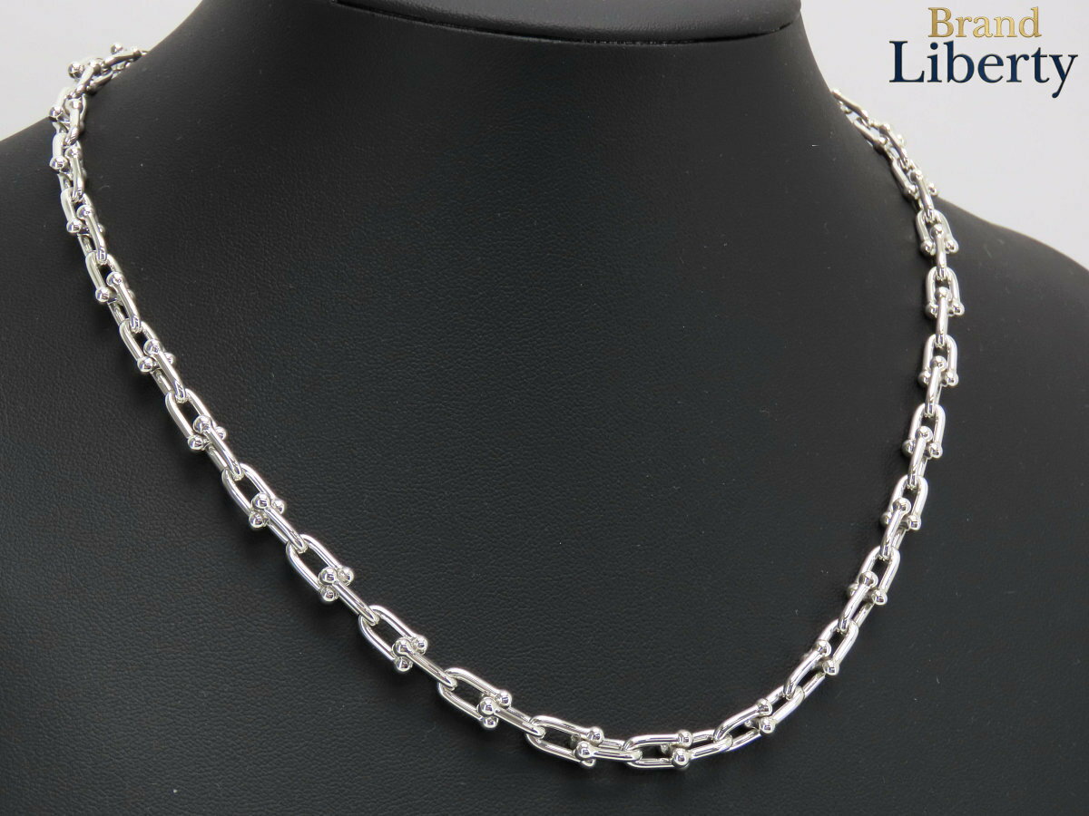 乐天商城 - 【レア新品同様】ティファニー TIFFANY&Co ハードウェア スモール リンク ネックレス スターリングシルバー ペンダント ロング49cm シルバー スターリングシルバー シルバー925 AG925　【中古】