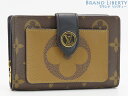 【美品】ルイヴィトン LOUIS VUITTON モノグラム リバース ポルトフォイユ ジュリエット 二つ折り財布 コンパクト財布 ブラウン ダークブラウン M69432 【中古】(4)