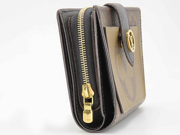 【美品】ルイヴィトン　LOUIS VUITTON　モノグラム リバース　ポルトフォイユ ジュリエット　二つ折り財布　コンパクト財布　ブラウン ダークブラウン　M69432　【中古】