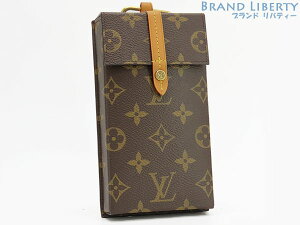 【激レア新品同様】ルイヴィトン　LOUIS VUITTON　モノグラム　ボックス フォンケース　マルチケース　フォンポーチ　iPhoneケース　小物入れ　ポーチ　M68523　【中古】