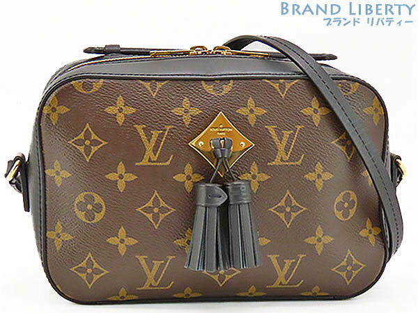 【ほぼ新品】ルイヴィトン LOUIS VUITTON モノグラム サントンジュ 斜め掛け ショルダーバッグ ハンドバッグ ショルダーポーチ ポシェット タッセル ノワール ブラック M43555 【中古】