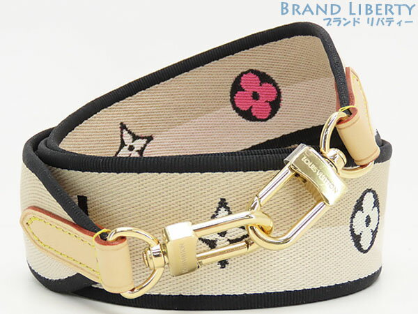 Rakuten - 【新古品】ルイヴィトン　LOUIS VUITTON　ディアヌ用　ショルダーストラップ　調整不可　付属品　ブラック ベージュ ピンク ホワイト　キャンバス レザー　【中古】