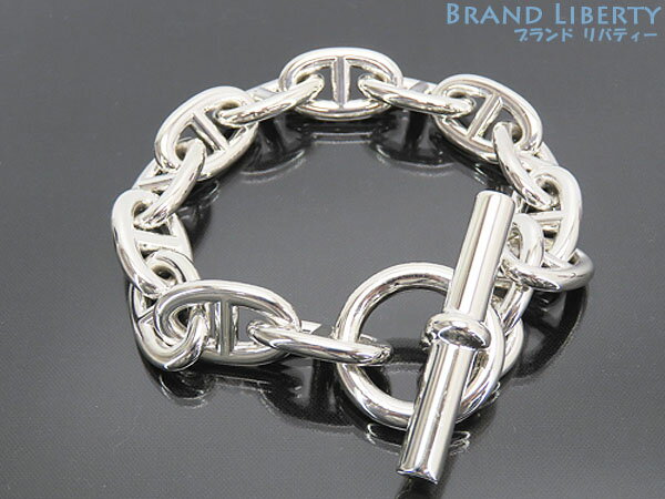 【レア新品仕上げ】エルメス HERMES シェーヌダンクル TGM ブレスレット 14コマ 14LINK シルバー925 AG925 H101995B 【中古】