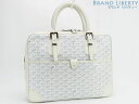 【新品同様】ゴヤール GOYARD アンバサード PM ブリーフケース ビジネスバッグ 書類かばん ホワイト AMA AMBASS PM 50 【中古】