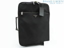 【美品】プラダ PRADA ナイロン サフィアーノ キャリーバッグ キャリーケース トラベルバッグ トロリー NERO ブラック VV030M 【中古】