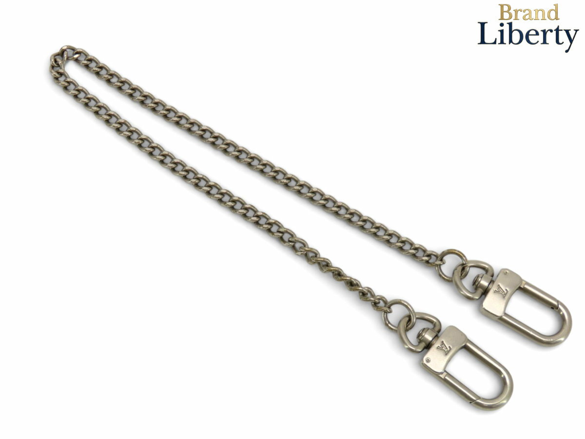 乐天商城 - 【美品】ルイヴィトン LOUIS VUITTON アノクレ Wフック キーチェーン キーリング キーホルダー チャーム ウォレットチェーン ポルトフォイユ アコルディオン用 つや消し マットシルバー　【中古】