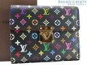 【超美品】ルイヴィトン LOUIS VUITTON モノグラムマルチカラー ポルトフォイユ コアラ 三つ折り財布 コンパクト財布 ノワール ブラック M5801...