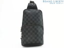 【美品】ルイヴィトン LOUIS VUITTON ダミエ グラフィット アヴェニュー スリングバッグ ボディバッグ バムバッグ ショルダーバッグ ブラック N4...