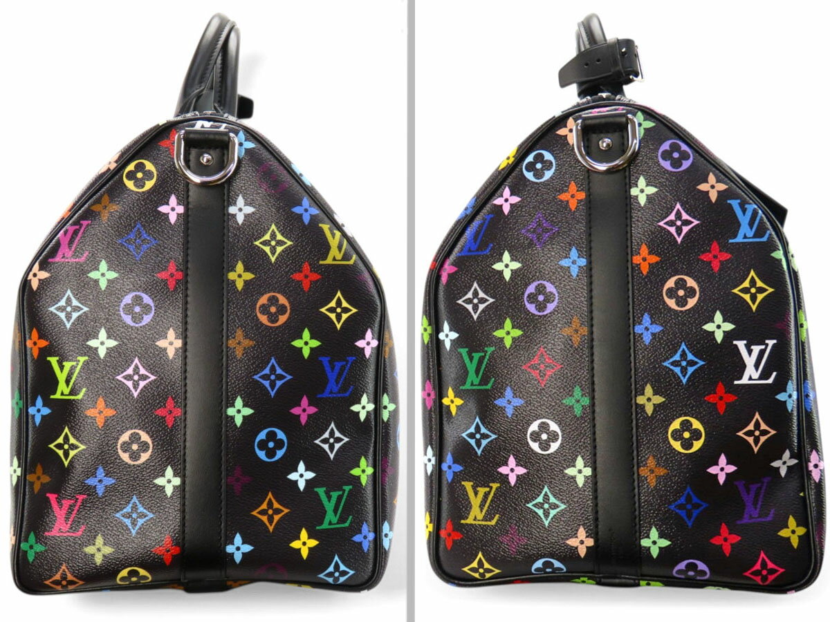 �ڤۤܿ��ʡۥ륤�����ȥ� LOUIS VUITTON ��Υ���� �ޥ�����顼 LV TM �����ݥ� �Х�ɥꥨ���� 50 2WAY �ܥ��ȥ�Хå� �ϥ�ɥХå� ι�ԥХå� �Υ�� �֥�å� PVC �쥶�� M13745������š�