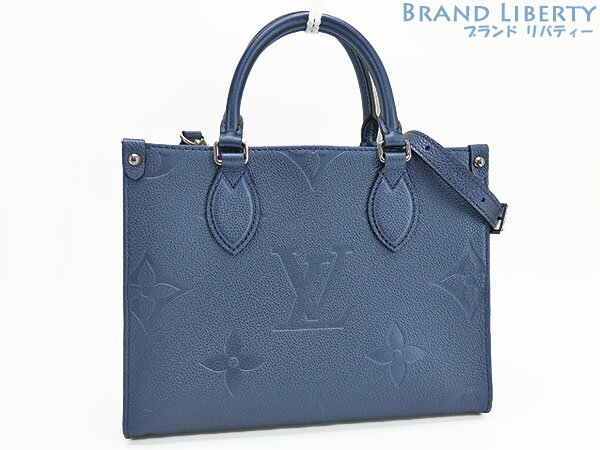 ルイヴィトン オンザゴー バッグ レディース 【新品】ルイヴィトン　LOUIS VUITTON　モノグラム アンプラント　オンザゴー PM　2WAY ハンドバッグ　トートバッグ　ショルダーバッグ　ネイビーブルー メタリックブルー　M58956